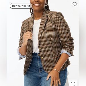 Schoolboy blazer in houndstooth NWOT